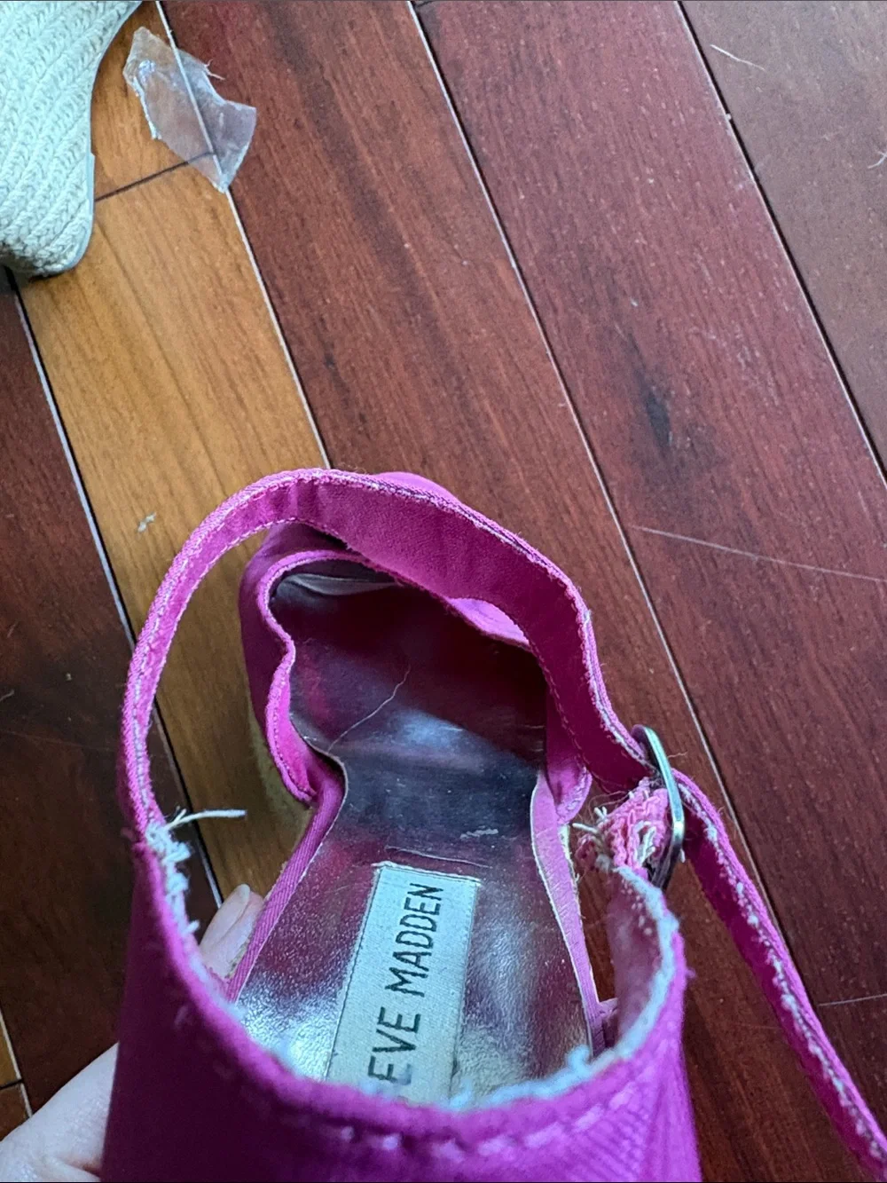 Steve Madden Fuchsia Floral Wedge Sandals
